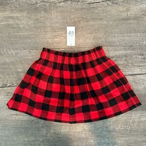 babyGAP 2T Red Holiday Buffalo Plaid Flannel Skirt